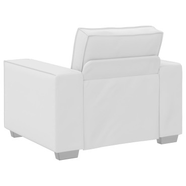 vidaXL Λευκή Πολυθρόνα από Συνθετικό Δέρμα 99x78x84cm