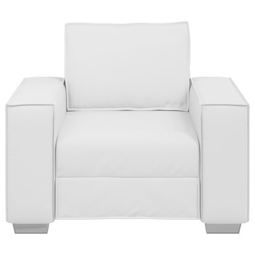 vidaXL Λευκή Πολυθρόνα από Συνθετικό Δέρμα 99x78x84cm