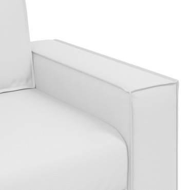 vidaXL Λευκή Πολυθρόνα από Συνθετικό Δέρμα 99x78x84cm