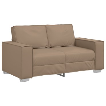 vidaXL Καναπές Loveseat Καφέ από Συνθετικό Δέρμα 160x78x84cm