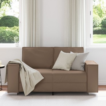 vidaXL Καναπές Loveseat Καφέ από Συνθετικό Δέρμα 160x78x84cm
