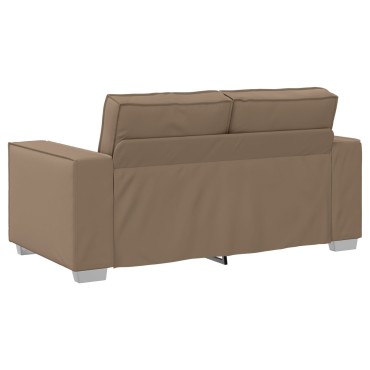 vidaXL Καναπές Loveseat Καφέ από Συνθετικό Δέρμα 160x78x84cm