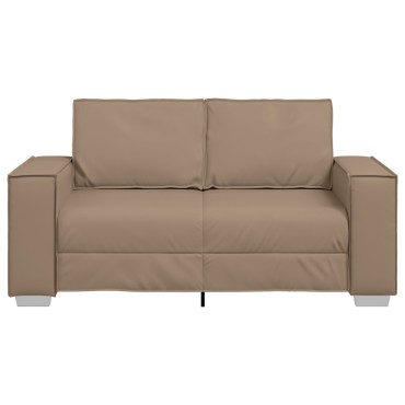 vidaXL Καναπές Loveseat Καφέ από Συνθετικό Δέρμα 160x78x84cm