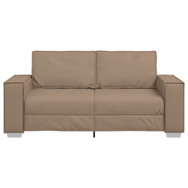 vidaXL Καναπές Loveseat Καπουτσίνο Συνθετικό Δέρμαxxcm