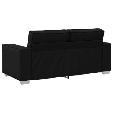 vidaXL Καναπές Loveseat Μαύρος Ψεύτικο Δέρμα 180x78x84cm