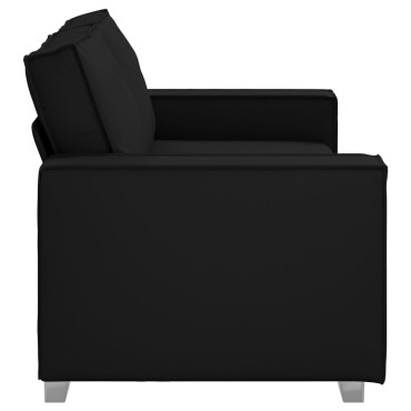 vidaXL Καναπές Loveseat Μαύρος Ψεύτικο Δέρμα 180x78x84cm