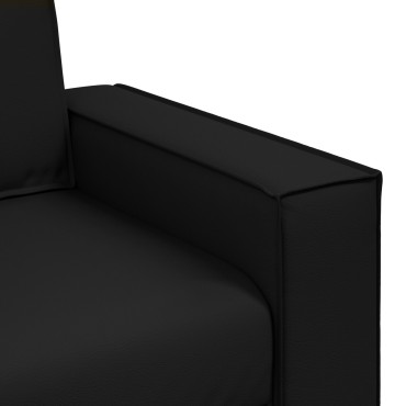 vidaXL Καναπές Loveseat Μαύρος Ψεύτικο Δέρμα 180x78x84cm