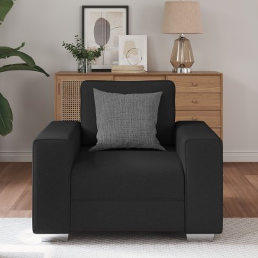 vidaXL Καθίσμα Σαλονιού Μαύρο ύφασμα 100x77x82cm