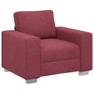 vidaXL Πολυθρόνα Κρασί Κόκκινη Υφασμάτινη 100x77x82cm 1 τεμ. Γωνιακός