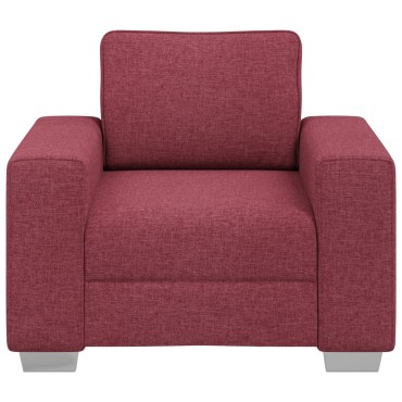 vidaXL Πολυθρόνα Κρασί Κόκκινη Υφασμάτινη 100x77x82cm 1 τεμ. Γωνιακός