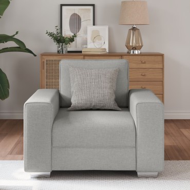 vidaXL Πολυθρόνα Σύννεφο Γκρι από Υφασμα 100x77x82cm 1 τεμ. Γωνιακός