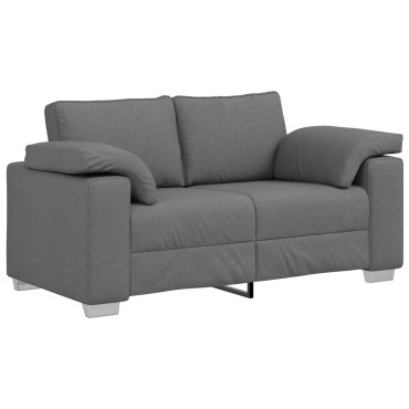 vidaXL Διθέσιος καναπές Σκούρο Γκρι ύφασμα 160x77x82cm