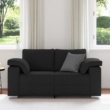 vidaXL Καναπέδας Loveseat Μαύρος Υφάσματος