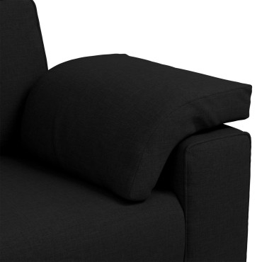 vidaXL Καναπέδας Loveseat Μαύρος Υφάσματος