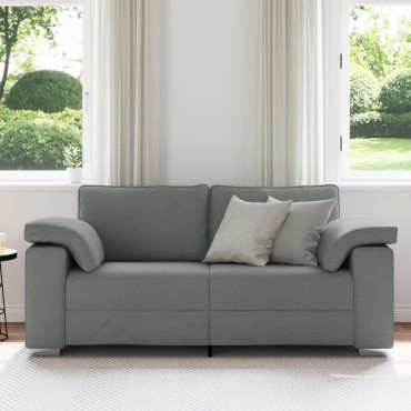 vidaXL Καναπέδες Loveseat Σκούρο Γκρι Υφάσματος 180x77x82cm