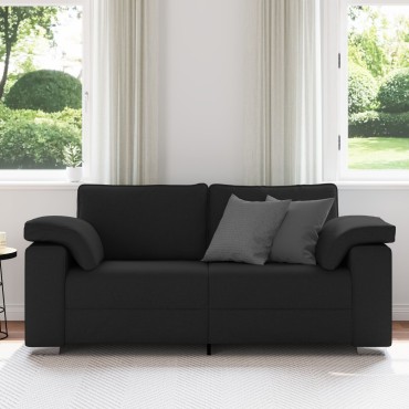 vidaXL Μαύρος Καναπές Loveseat Υφασμάτινος 180x77x82cm