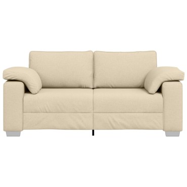 vidaXL Καναπές Loveseat Κρεμ Υφάσματος