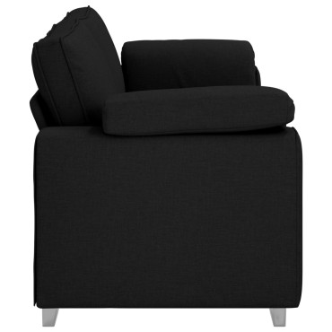 vidaXL Καναπές 3 Θέσεων Μαύρος Υφασμάτινος 219x77x82cm