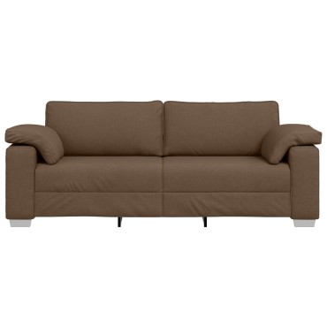 vidaXL Τριθέσιος Καναπές Καφέ Υφασμάτινος 219x77x82cm