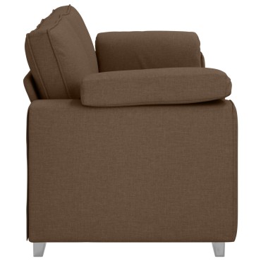 vidaXL Τριθέσιος Καναπές Καφέ Υφασμάτινος 219x77x82cm