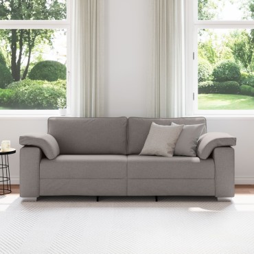 vidaXL Καναπές 3 Θέσεων Ταμπά Υφασμάτινος 219x77x82cm