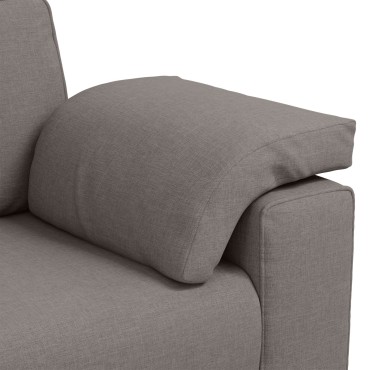 vidaXL Καναπές 3 Θέσεων Ταμπά Υφασμάτινος 219x77x82cm
