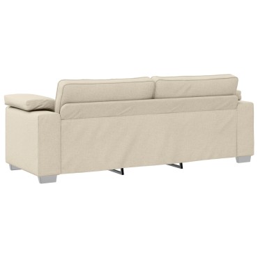 vidaXL Καναπές τριών θέσεων Λινό 219x77x82cm