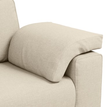 vidaXL Καναπές τριών θέσεων Λινό 219x77x82cm