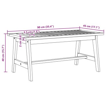 vidaXL Τραπέζι καφέ 90x45x40cm Μασίφ ξύλο ακακίας