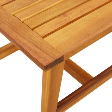 vidaXL Πλαϊνό Τραπέζι 45x45x40cm Μασίφ Ξύλο Ακακίας