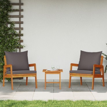 vidaXL Κα Chairs 2 τεμ. 59.5x65x71.5cm Μασίφ ξύλο ακακίας Διθέσιος