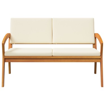 Παγκάκι Κήπου vidaXL με Μαξιλάρια 115x70x72cm Μασίφ Ξύλο Ακακίας