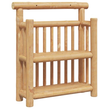 vidaXL Ράφι Τοίχου 2-επίπεδο 40x13x44cm σε Μπαμπού 1 τεμ.