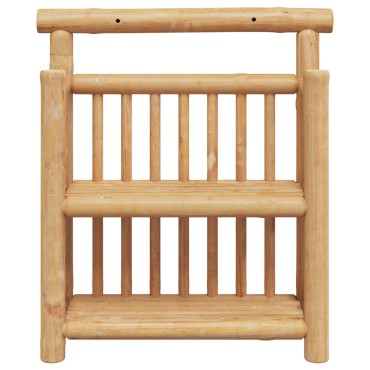 vidaXL Ράφι Τοίχου 2-επίπεδο 40x13x44cm σε Μπαμπού 1 τεμ.