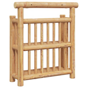 vidaXL Ράφι Τοίχου 2-επίπεδο 40x13x44cm σε Μπαμπού 1 τεμ.