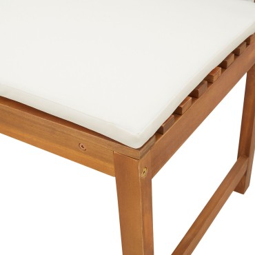 Πάγκος Κήπου vidaXL με Μαξιλάρια 100x50x91cm Μασίφ Ξύλο Ακακίας