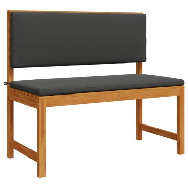 πάγκος κήπου vidaXL με μαξιλάρια 100x50x91cm από μασίφ ξύλο ακακίας