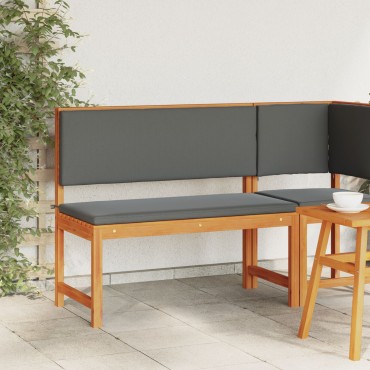 πάγκος κήπου vidaXL με μαξιλάρια 100x50x91cm από μασίφ ξύλο ακακίας