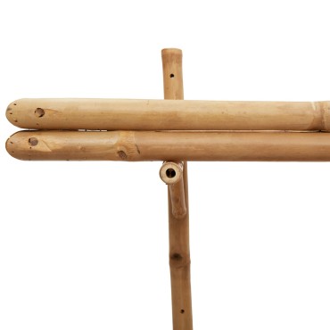 vidaXL Ράφι τοίχου 2 επιπέδων 75x26x60cm από μπαμπού 1 τεμ.