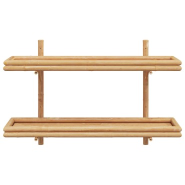 VidaXL Ράφι Τοίχου 2-επίπεδο 100x26x60cm Μπαμπού 1 τεμ.
