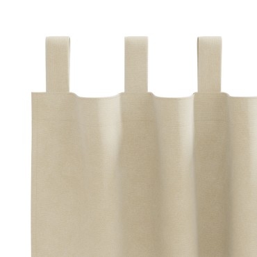 Curtains blackout vidaXL με κρεμαστούς βρόχους 2 τεμάχια Κρεμ Βελούδο