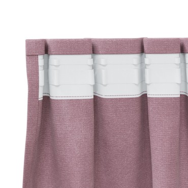 Curtains Blackout vidaXL με Ταινία κορυφής 2 τμχ Ροζ βελούδο
