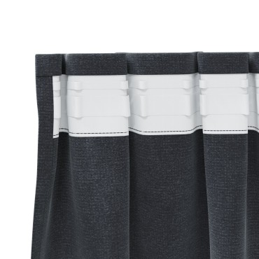 Curtains Blackout vidaXL με Ταινία Κορυφής 2 τεμάχια Ανοιχτό Γκρι Βελούδο