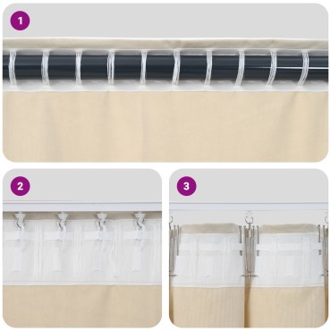 Curtains Blackout vidaXL με Ταινία Κορυφής 2 τεμάχια Ανοιχτό Γκρι Βελούδο