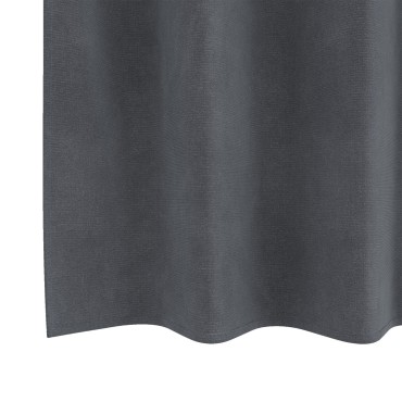 Curtains Blackout vidaXL με Μάτια 2 τμχ Σούπερ Ανοιχτό Γκρι Βελούδο