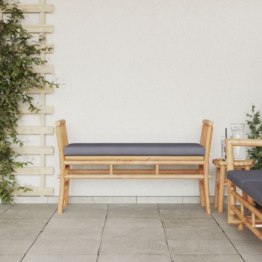 vidaXL Παγκάκι κήπου 2 -Seater 110x38x65cm Μπαμπού Καφέ Ορθογώνιος 1 τεμ.