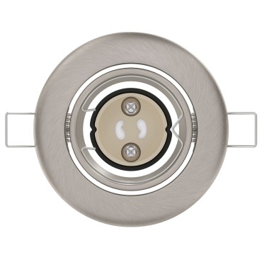 vidaXL Εσοχή Φωτιστικά 12 τεμ Στρογγυλά GU10 Ασημί Ø90 mm Χάλυβας