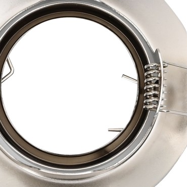vidaXL Εσοχή Φωτιστικά 12 τεμ Στρογγυλά GU10 Ασημί Ø90 mm Χάλυβας