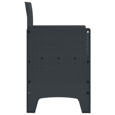 vidaXL Καρέκλα Κήπου Σετ 2 Ανθρακί, Ανοιχτό Γκρι 53x49x85 cm 1 τεμ.
