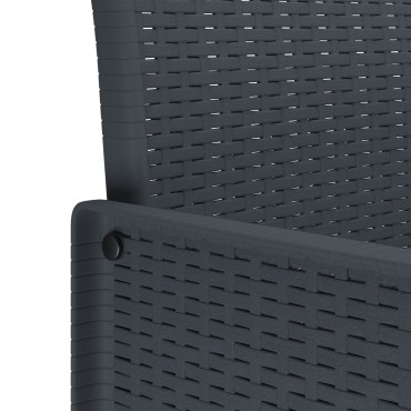 vidaXL Καρέκλα Κήπου Σετ 2 Ανθρακί, Ανοιχτό Γκρι 53x49x85 cm 1 τεμ.